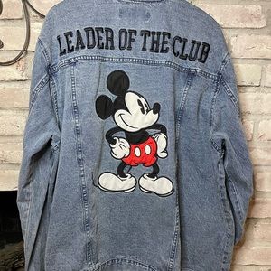 Disney Mickey Mouse Leader of the Club Denim Jacket Plus Size 2XL